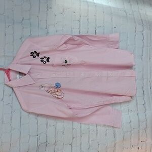 INFINITY Fashions  Vintage Y2K Womans  Embroidery Cats  Shirt‎  M